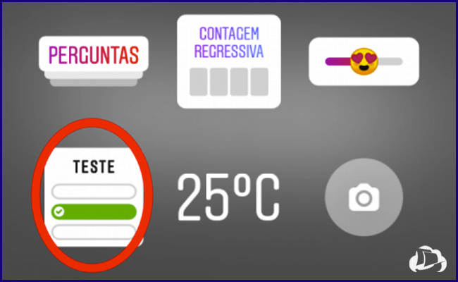 Teste no Storie Instagram