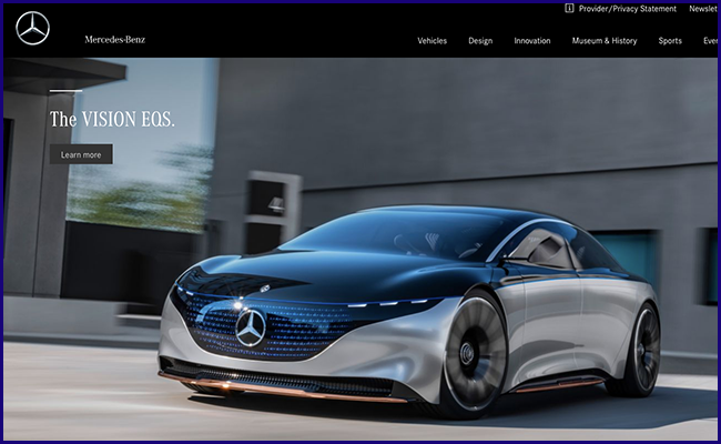 Site Institucional da Mercedes Benz