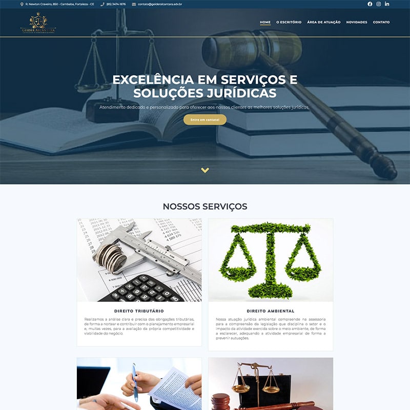Criação de Sites para Geider Advocacia - Naveg.in